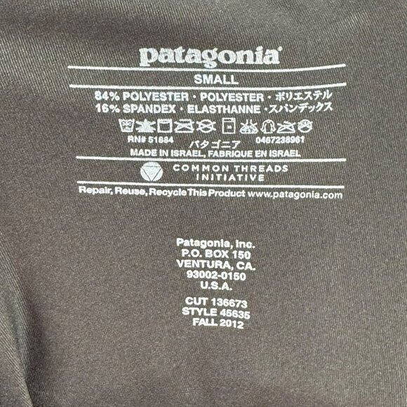 Patagonia Womens Black Base Layer Leggings Size S Polyester/Spandex Blend - Picture 4 of 6